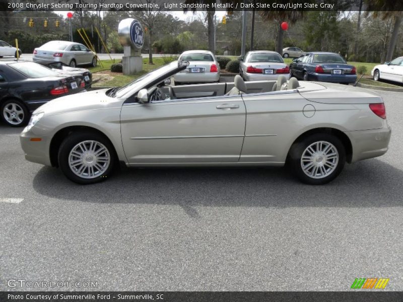 Light Sandstone Metallic / Dark Slate Gray/Light Slate Gray 2008 Chrysler Sebring Touring Hardtop Convertible