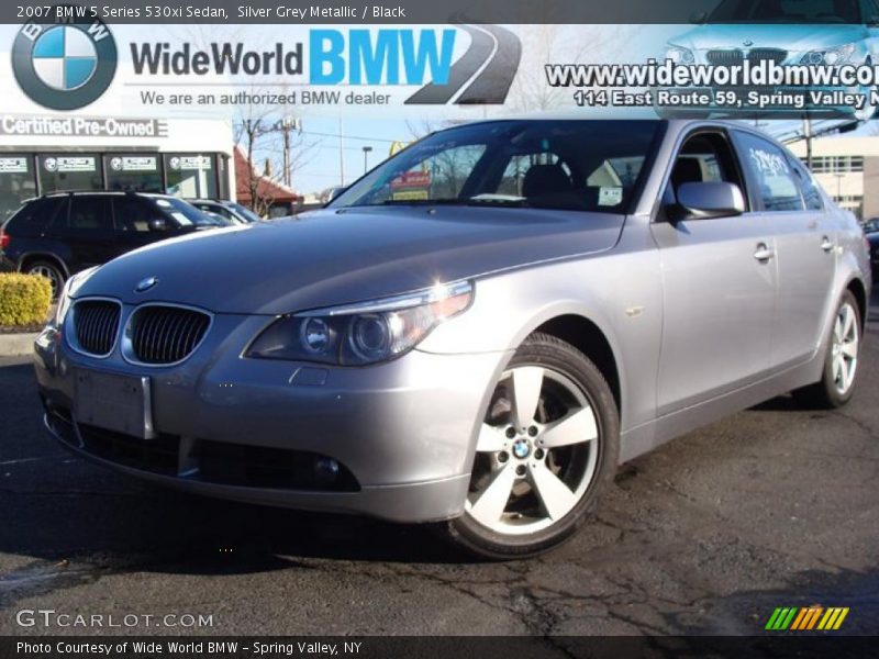 Silver Grey Metallic / Black 2007 BMW 5 Series 530xi Sedan