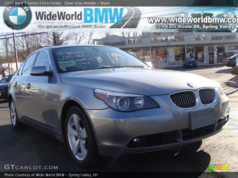 Silver Grey Metallic / Black 2007 BMW 5 Series 530xi Sedan