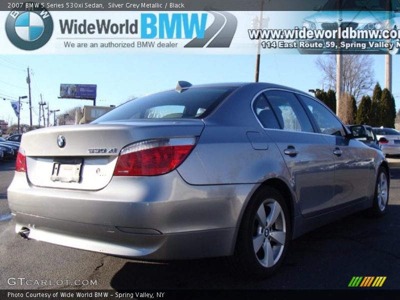 Silver Grey Metallic / Black 2007 BMW 5 Series 530xi Sedan
