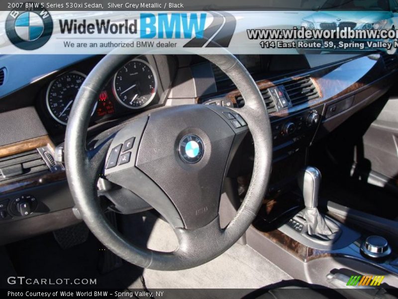 Silver Grey Metallic / Black 2007 BMW 5 Series 530xi Sedan