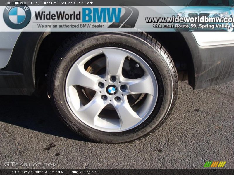 Titanium Silver Metallic / Black 2008 BMW X3 3.0si