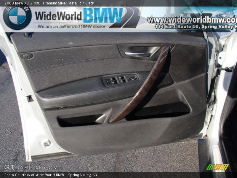 Titanium Silver Metallic / Black 2008 BMW X3 3.0si