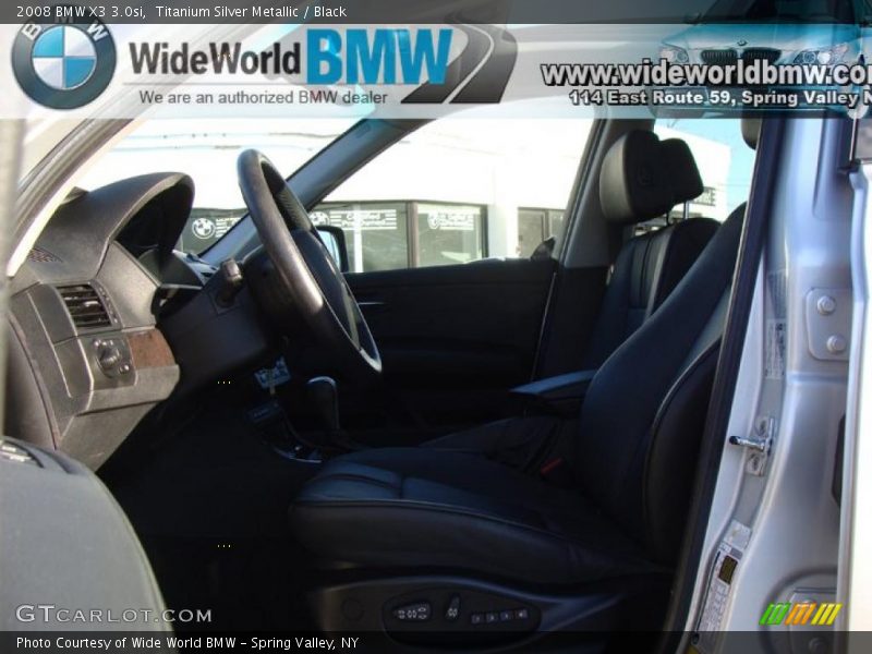 Titanium Silver Metallic / Black 2008 BMW X3 3.0si
