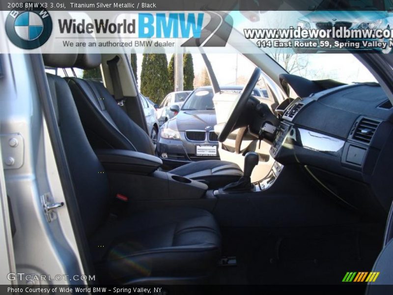 Titanium Silver Metallic / Black 2008 BMW X3 3.0si