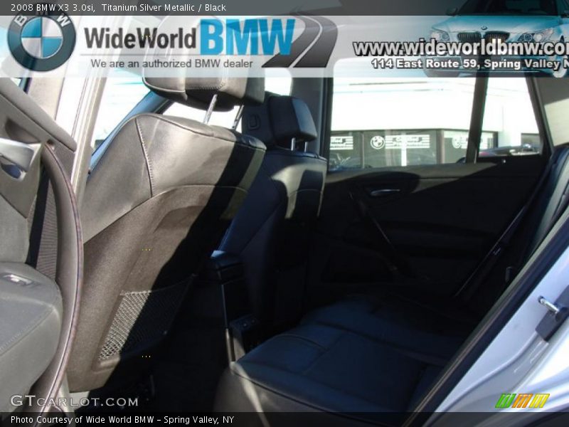 Titanium Silver Metallic / Black 2008 BMW X3 3.0si