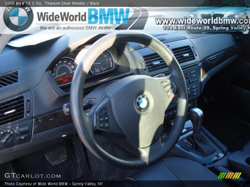 Titanium Silver Metallic / Black 2008 BMW X3 3.0si