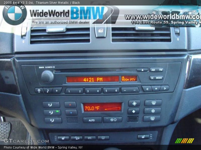 Titanium Silver Metallic / Black 2008 BMW X3 3.0si