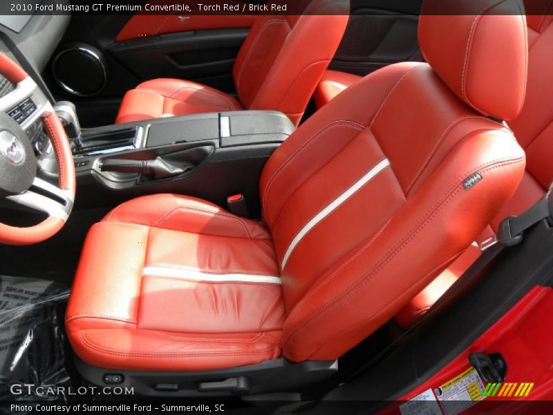  2010 Mustang GT Premium Convertible Brick Red Interior
