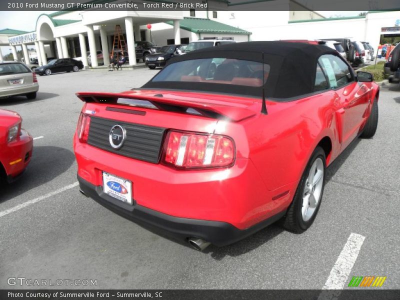 Torch Red / Brick Red 2010 Ford Mustang GT Premium Convertible