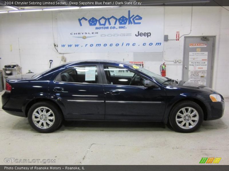 Deep Sapphire Blue Pearl / Dark Slate Gray 2004 Chrysler Sebring Limited Sedan