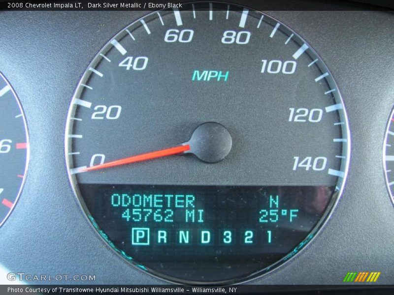 Dark Silver Metallic / Ebony Black 2008 Chevrolet Impala LT
