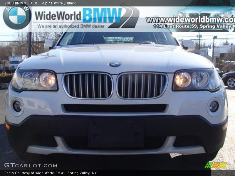 Alpine White / Black 2008 BMW X3 3.0si