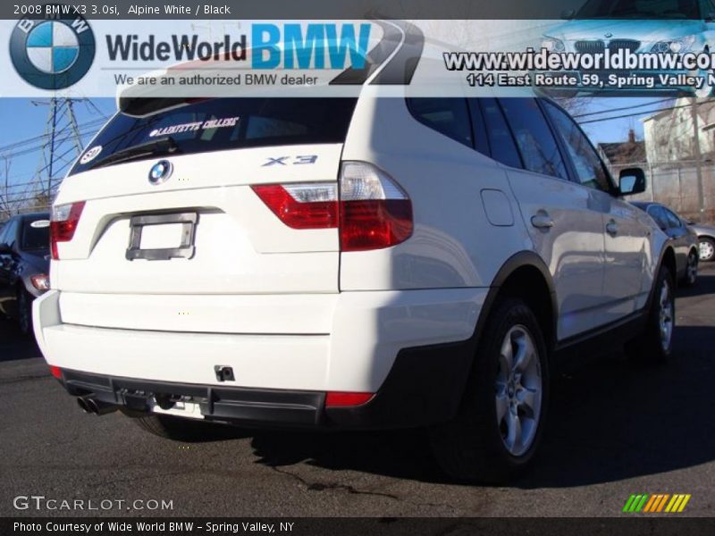 Alpine White / Black 2008 BMW X3 3.0si