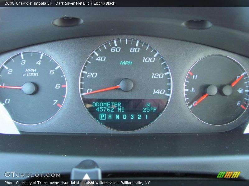 Dark Silver Metallic / Ebony Black 2008 Chevrolet Impala LT