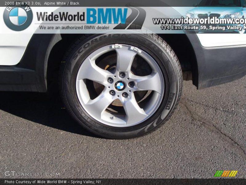 Alpine White / Black 2008 BMW X3 3.0si