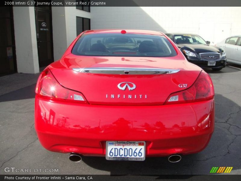 Vibrant Red / Graphite 2008 Infiniti G 37 Journey Coupe