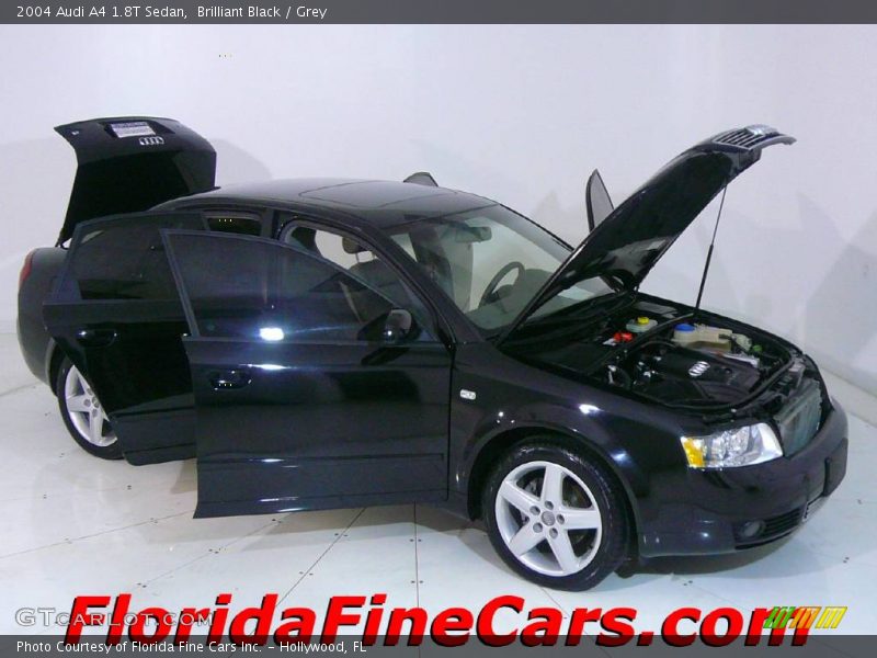 Brilliant Black / Grey 2004 Audi A4 1.8T Sedan