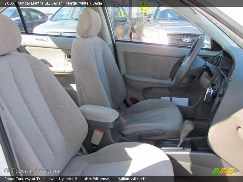 Nordic White / Beige 2005 Hyundai Elantra GLS Sedan