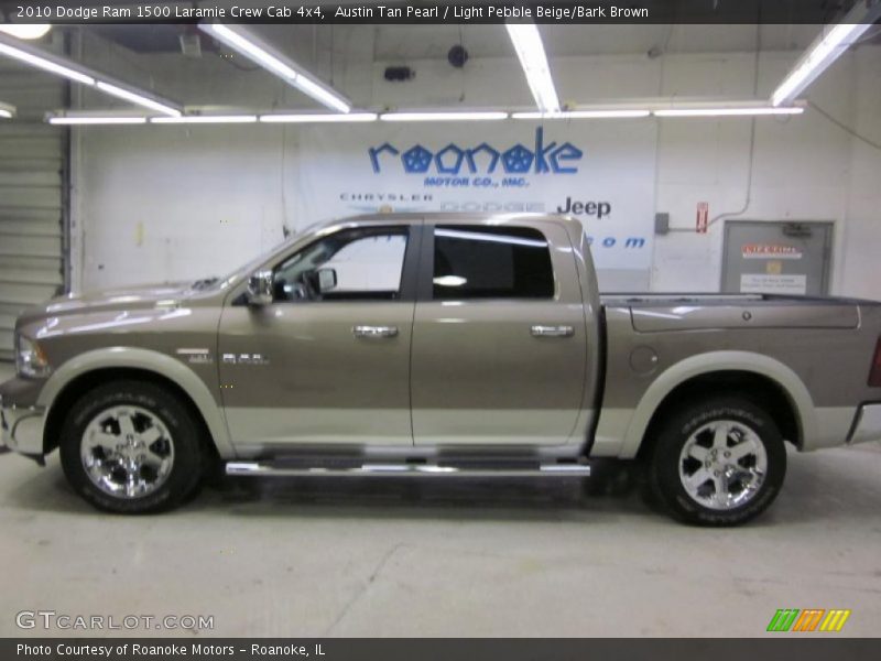 Austin Tan Pearl / Light Pebble Beige/Bark Brown 2010 Dodge Ram 1500 Laramie Crew Cab 4x4