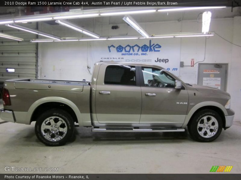 Austin Tan Pearl / Light Pebble Beige/Bark Brown 2010 Dodge Ram 1500 Laramie Crew Cab 4x4