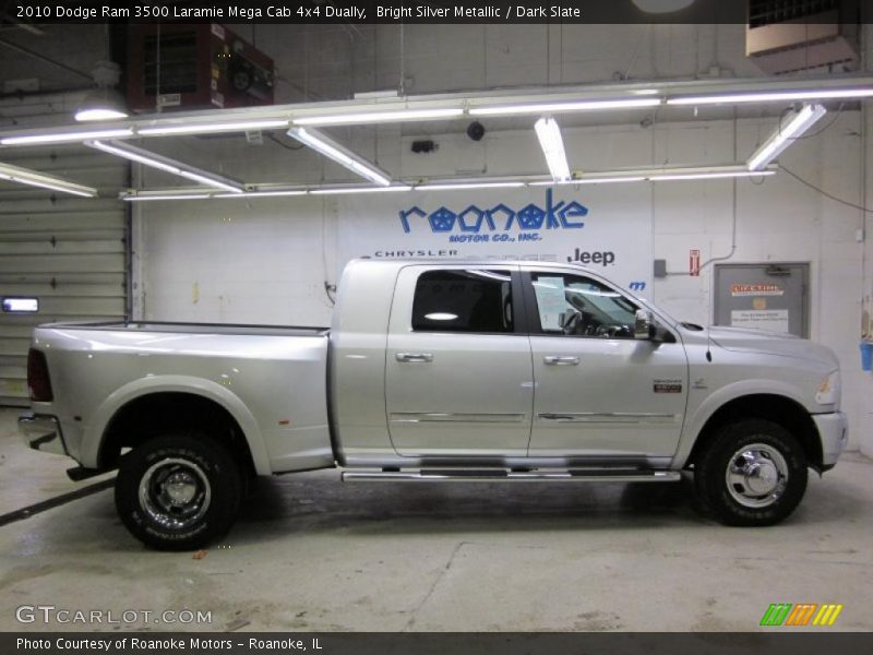 Bright Silver Metallic / Dark Slate 2010 Dodge Ram 3500 Laramie Mega Cab 4x4 Dually