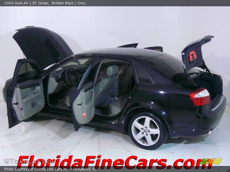 Brilliant Black / Grey 2004 Audi A4 1.8T Sedan