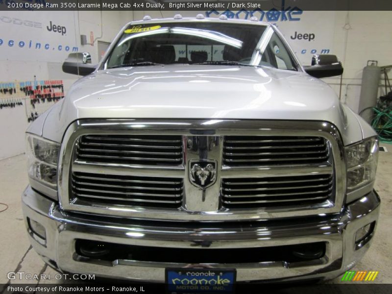 Bright Silver Metallic / Dark Slate 2010 Dodge Ram 3500 Laramie Mega Cab 4x4 Dually