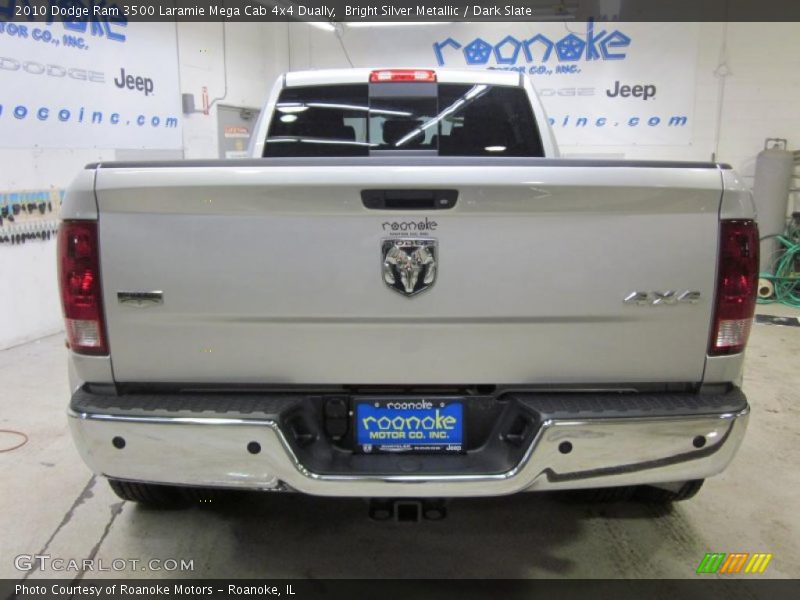Bright Silver Metallic / Dark Slate 2010 Dodge Ram 3500 Laramie Mega Cab 4x4 Dually