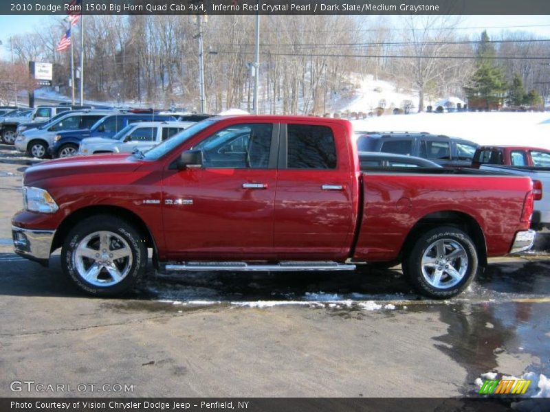 Inferno Red Crystal Pearl / Dark Slate/Medium Graystone 2010 Dodge Ram 1500 Big Horn Quad Cab 4x4