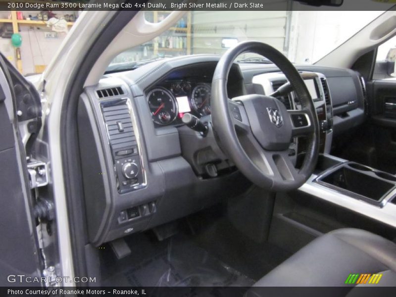 Bright Silver Metallic / Dark Slate 2010 Dodge Ram 3500 Laramie Mega Cab 4x4 Dually