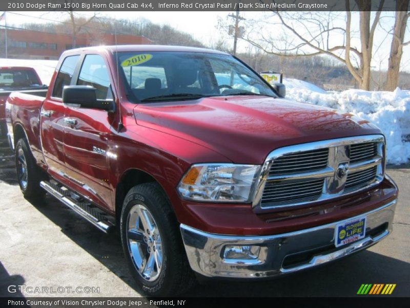 Inferno Red Crystal Pearl / Dark Slate/Medium Graystone 2010 Dodge Ram 1500 Big Horn Quad Cab 4x4
