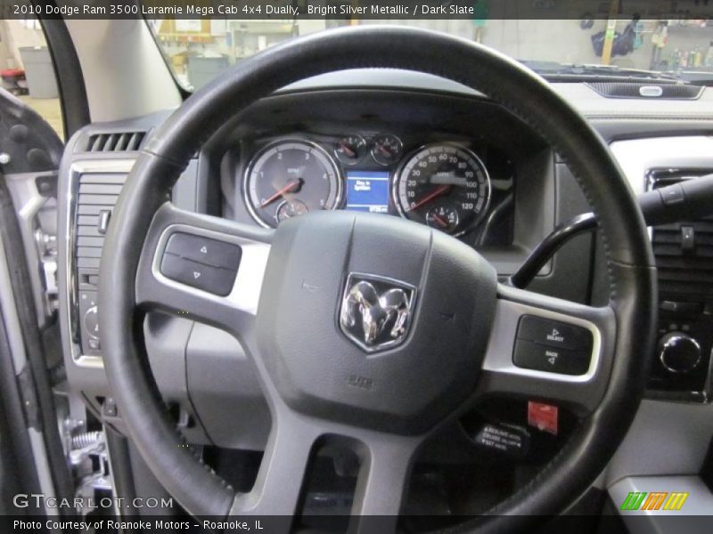 Bright Silver Metallic / Dark Slate 2010 Dodge Ram 3500 Laramie Mega Cab 4x4 Dually