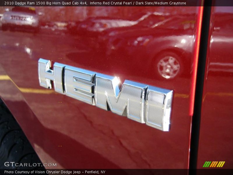 Inferno Red Crystal Pearl / Dark Slate/Medium Graystone 2010 Dodge Ram 1500 Big Horn Quad Cab 4x4