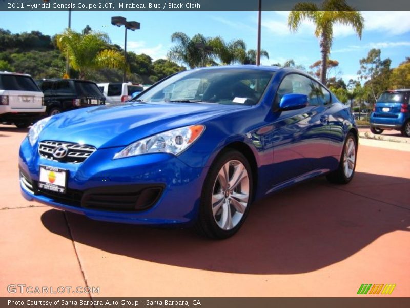 Mirabeau Blue / Black Cloth 2011 Hyundai Genesis Coupe 2.0T