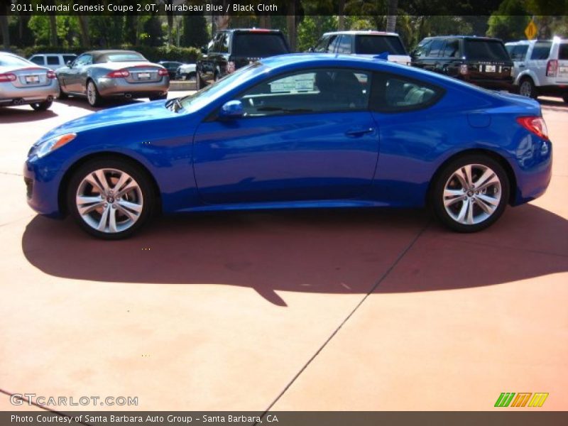 Mirabeau Blue / Black Cloth 2011 Hyundai Genesis Coupe 2.0T