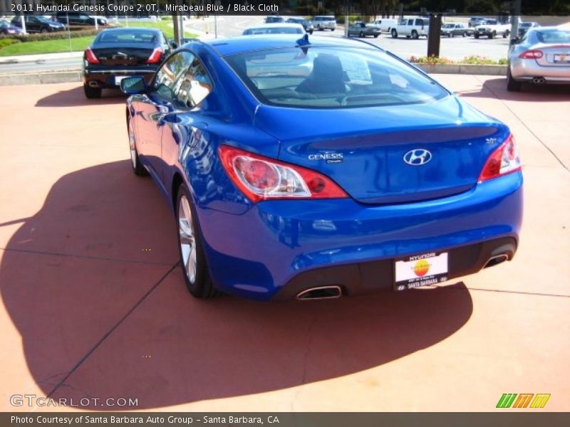 Mirabeau Blue / Black Cloth 2011 Hyundai Genesis Coupe 2.0T