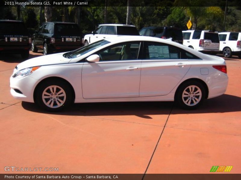 Pearl White / Camel 2011 Hyundai Sonata GLS