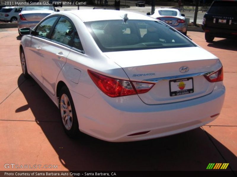 Pearl White / Camel 2011 Hyundai Sonata GLS