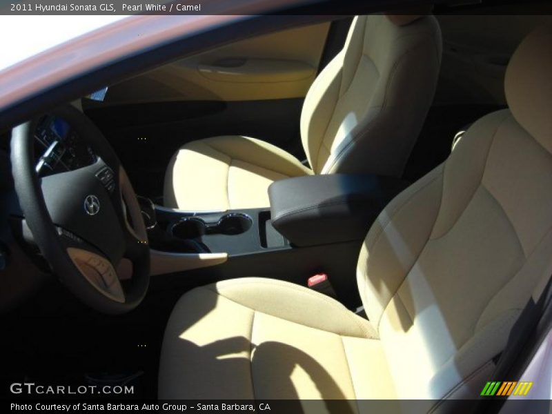 Pearl White / Camel 2011 Hyundai Sonata GLS