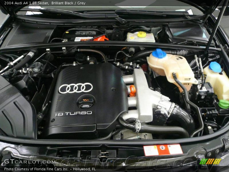 Brilliant Black / Grey 2004 Audi A4 1.8T Sedan