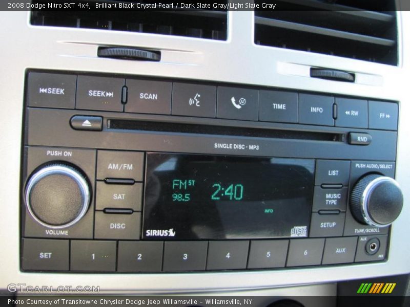 Brilliant Black Crystal Pearl / Dark Slate Gray/Light Slate Gray 2008 Dodge Nitro SXT 4x4