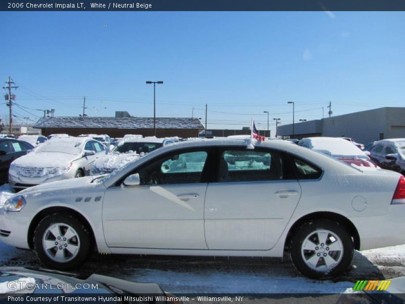 White / Neutral Beige 2006 Chevrolet Impala LT