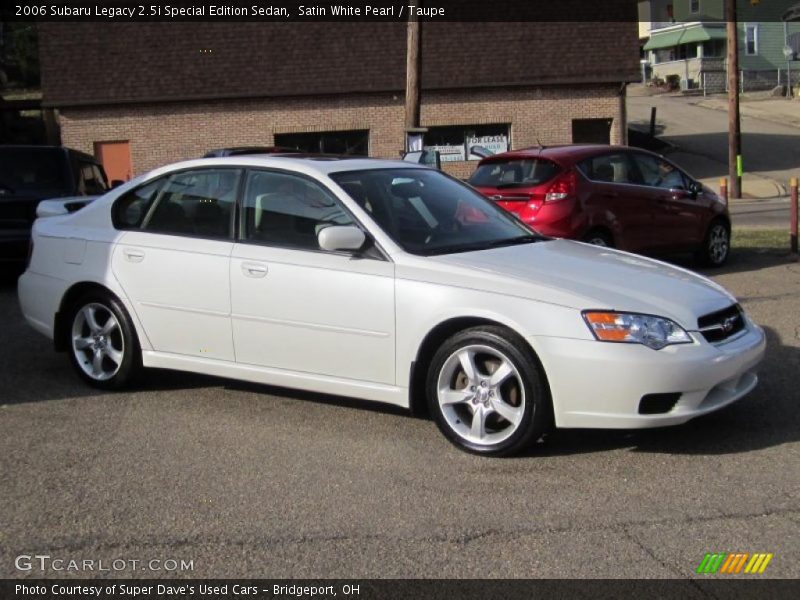 Satin White Pearl / Taupe 2006 Subaru Legacy 2.5i Special Edition Sedan