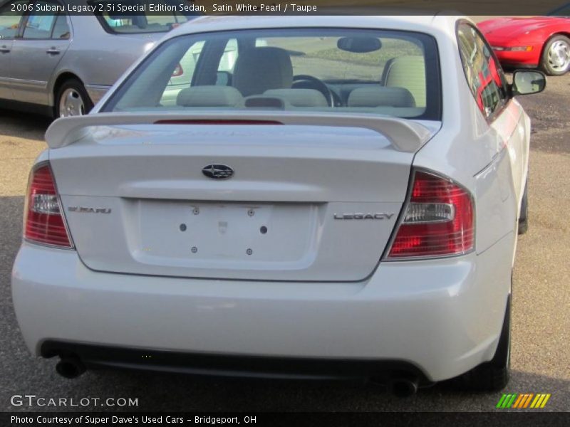Satin White Pearl / Taupe 2006 Subaru Legacy 2.5i Special Edition Sedan