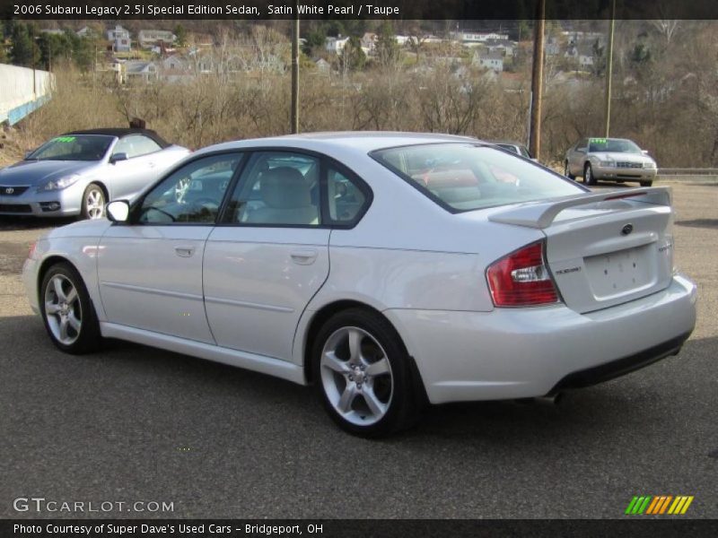 Satin White Pearl / Taupe 2006 Subaru Legacy 2.5i Special Edition Sedan
