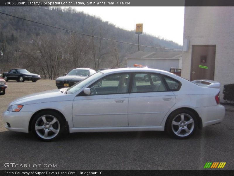 Satin White Pearl / Taupe 2006 Subaru Legacy 2.5i Special Edition Sedan