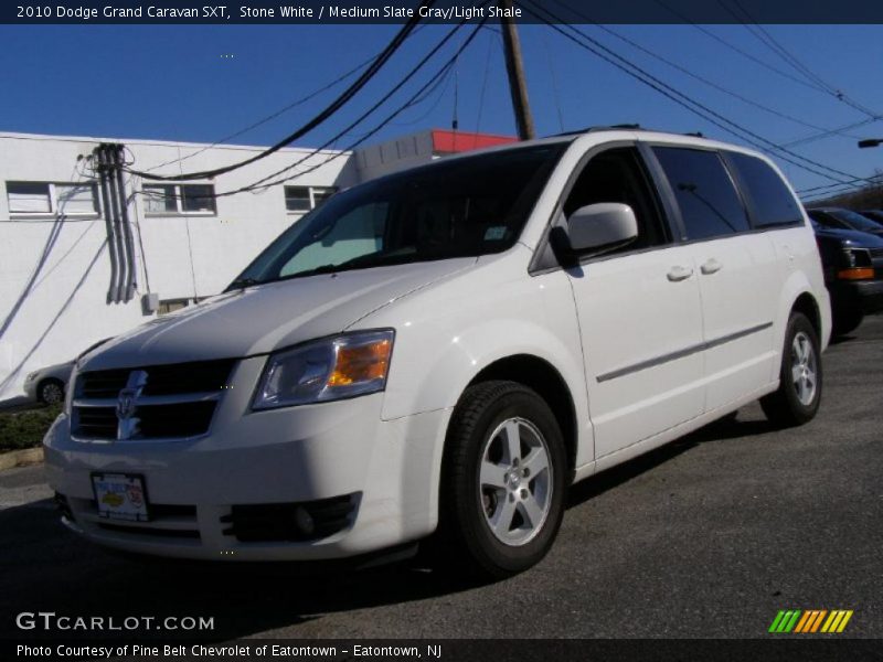 Stone White / Medium Slate Gray/Light Shale 2010 Dodge Grand Caravan SXT