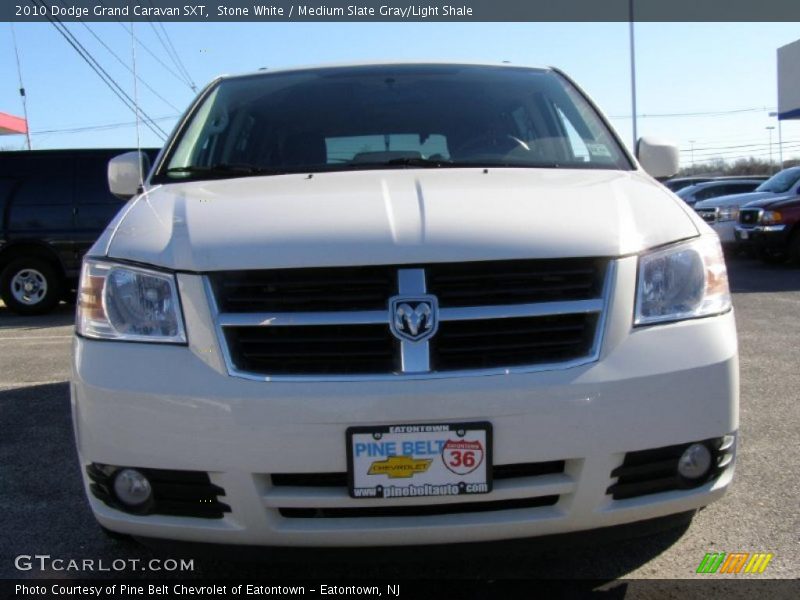 Stone White / Medium Slate Gray/Light Shale 2010 Dodge Grand Caravan SXT