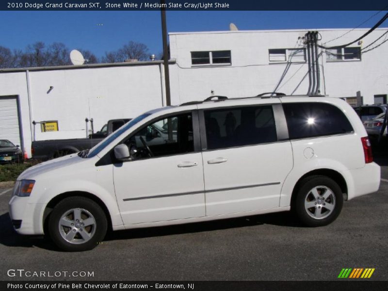 Stone White / Medium Slate Gray/Light Shale 2010 Dodge Grand Caravan SXT